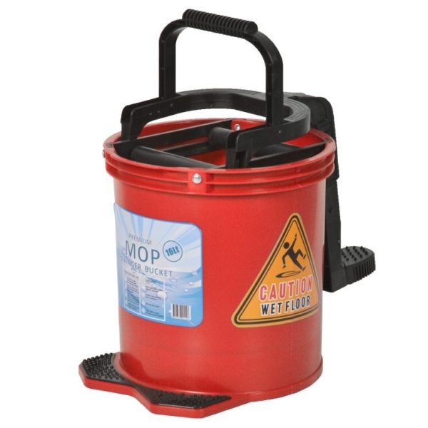 16L Mop Wringer Bucket Red - PHPWBR-16L