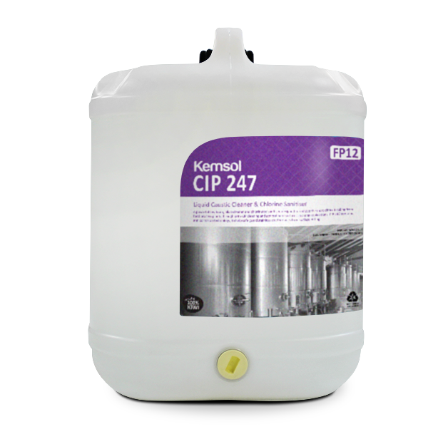 Liquid Caustic Cleaner, Chlorine Sanitiser - Kelly Hygiene - NZ